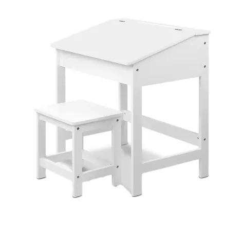 Keezi Kids Table and Chair 2pc Set White Image 2