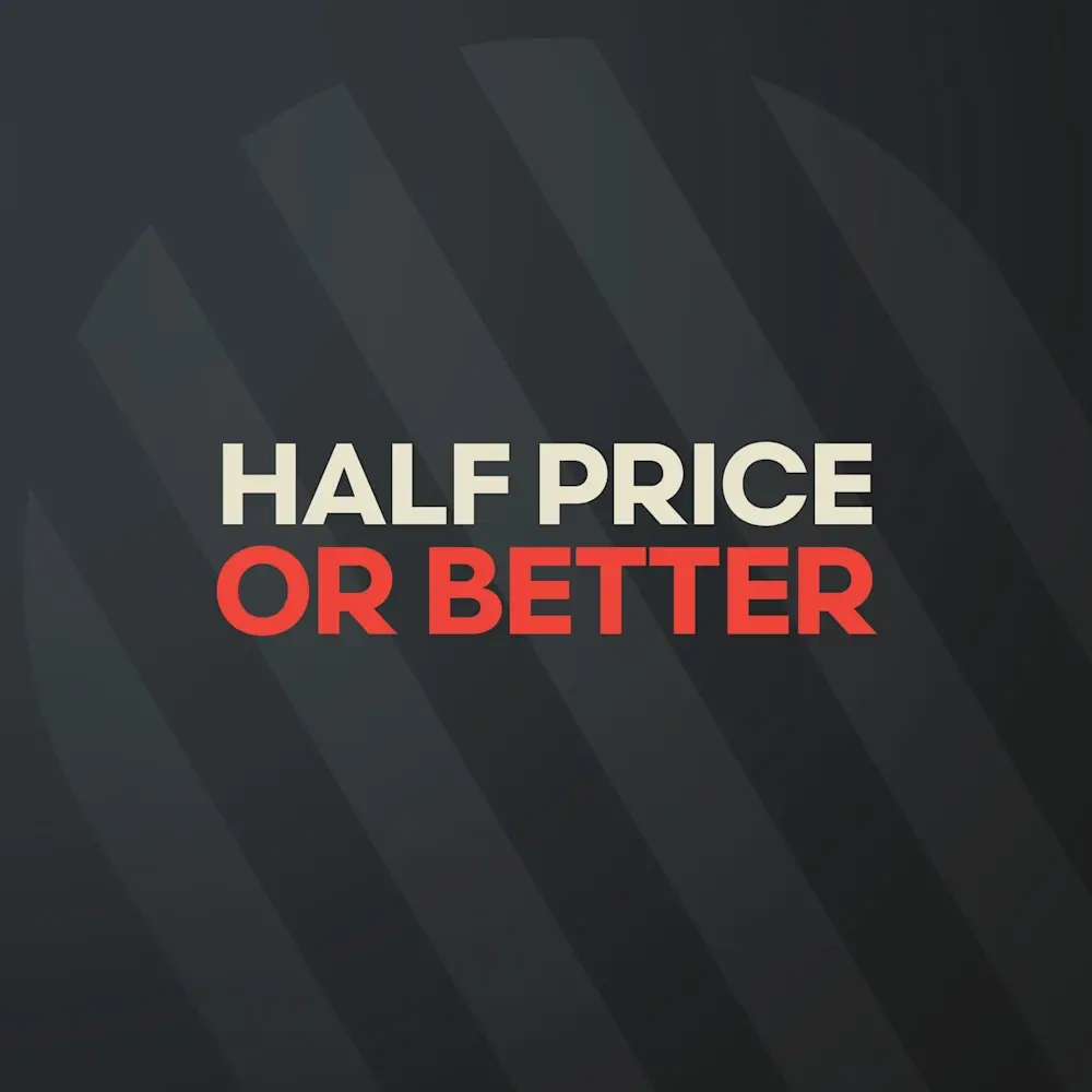At least 50% off RRP